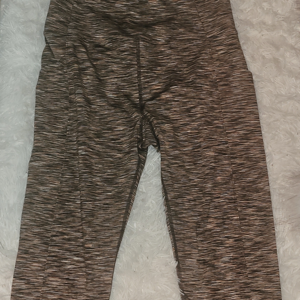 Lou & Grey Textured Brown Leggings